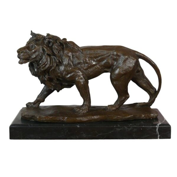 Lion en bronze - Signature sculpture bronze Barye