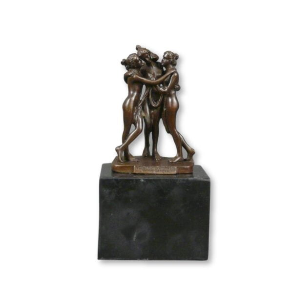 Statue en bronze - Les trois grâces - Déesses grecques -